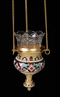 Лампада филигранная греческая с эмалью / золочение