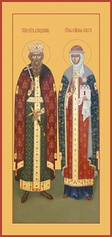 Икона Владимир и Ольга равноапостольные великие князья