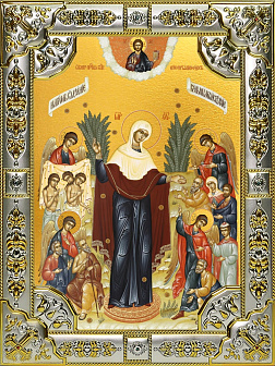 Икона Всех скорбящих Радость Божией Матери с грошиками