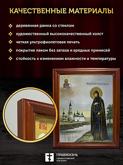Икона Анна Кашинская благоверная княгиня, деревянная рамка со стеклом 15х18х2 см 205