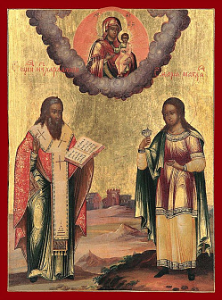 Икона Харалампий священномученик Магнисийский и Мария Магдалина равноапостольная