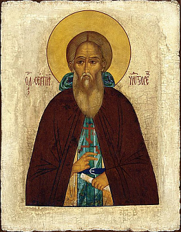 Икона СЕРГИЙ Радонежский, Преподобный (РУЧНАЯ РАБОТА)