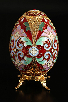 Яйцо пасхальное филигрань, эмаль / золочение