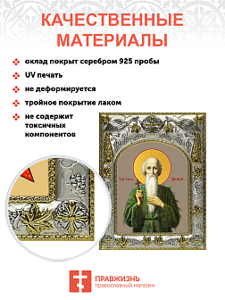 Икона освященная "Павел Фивейский, преподобный", 14x18 см Икона освященная "Павел Фивейский, преподобный", 14x18 см