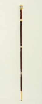 Посох №10 разборный 12-гальванопластических апостолов, резьба, гравировка / золочение / серебро (УИН)