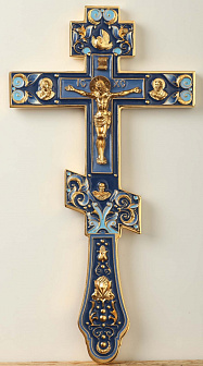 Крест напрестольный с гальванопластикой и золочением