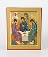 Икона на дереве 18х24 прокат, ковчег, упаковка Троица (Рублевская)