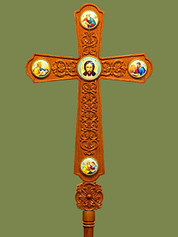 Крест на шесте писаный из запрестольного набора