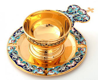 Набор / 1 ковш + 1 блюдо / золочение