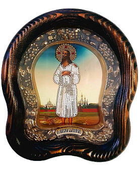 Икона МАКСИМ Московский, Христа ради юродивый, Блаженный (БИСЕР)