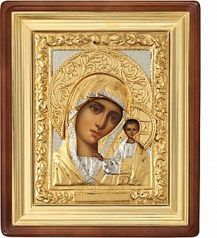 Икона ''Богородица Казанская'' писаная маслом