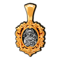 Старорусская икона Божией Матери. Образок.