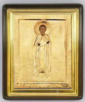 Икона живописная в киоте 18х24 масло, риза №119, киот №1 Иоанн Лествичник Икона живописная в киоте 18х24 масло, риза №119, киот №1 Иоанн Лествичник