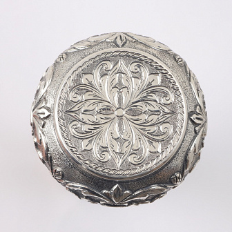 Посох №23 неразборный серебро чеканка, гравировка (УИН)