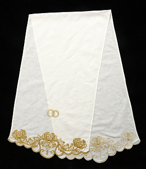 Рушник венчальный вышивка шнуром №2