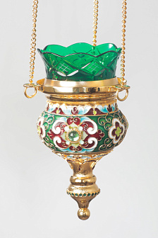Лампада филигранная греческая с эмалью / золочение
