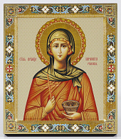 Икона ПАРАСКЕВА Римская, Преподобномученица (ТИСНЕНИЕ)