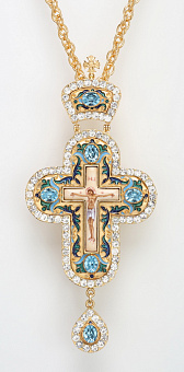 Крест наперсный №112 серебро эмаль (УИН)