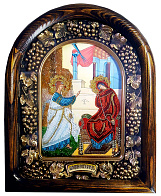 Икона Благовещение Пресвятой Богородицы из бисера