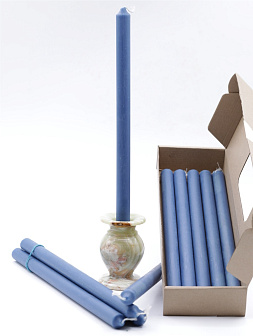 Свеча формовая №4 (37см, 8ч), ВАСИЛЬКОВАЯ
