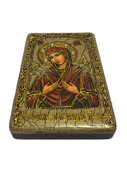 Икона Богородица Умягчение злых сердец из дуба