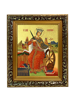 Икона "Екатерина", св. вмц., с золочением поталью, 10015-УЛ Икона "Екатерина", св. вмц., с золочением поталью, 10015-УЛ