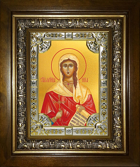 Икона освященная Ника Коринфская мученица в деревянном киоте
