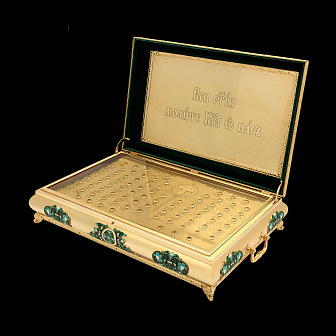 Ковчег для частиц святых мощей №18 золочение эмаль