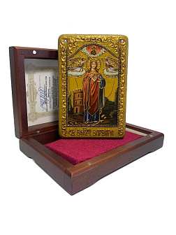 Икона Великомученица Варвара ручной работы