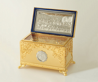 Ковчег для частиц святых мощей №6 золочение никель