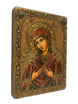 Икона Богородица Умягчение злых сердец из дуба