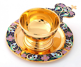 Набор / 1 ковш + 1 блюдо / золочение
