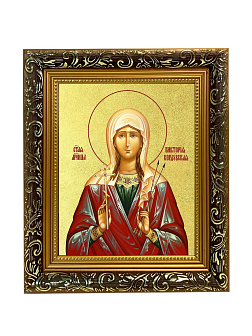 Икона "Виктория Кордувийская (Кордубская)", св. мц. с золочением поталью, 10В4-УЛ