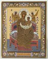 Икона Пресвятой Богородицы ВСЕЦАРИЦА (Пантанасса) (ТИСНЕНИЕ)