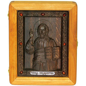 Икона ''Господь Вседержитель'' резная
