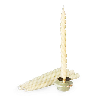 Скрутка из 3-х свечей №30 (18см), Белая