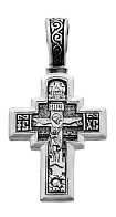 Нательный православный крестик серебряный