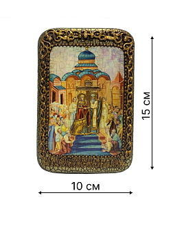 Настольная икона ''Господь Вседержитель'' на мореном дубе