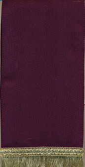 Закладка, вышитая, ГОЛГОФА, габардин, фиолетовая с золотом/серебро