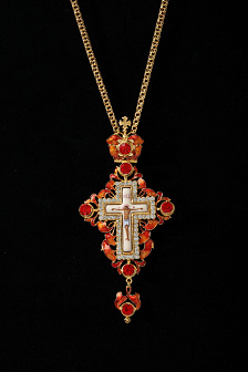 Крест наперсный №   6 эмаль /золочение/