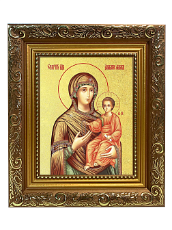Икона Божией Матери "Дарование молитвы" с золочением поталью, 03Д2-УЛ