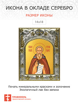 Икона Сергий Радонежский преподобный