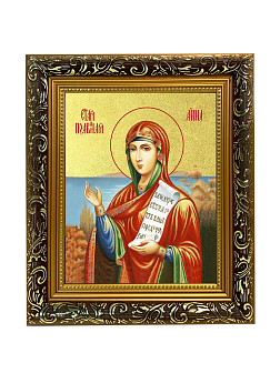 Икона "Анна", св. праведная с золочением поталью, 10005-УЛ