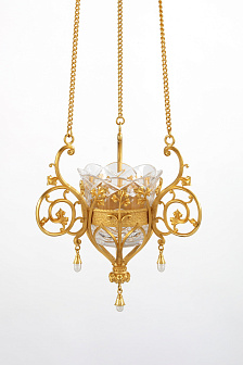 Лампада подвесная №43 литье / золочение