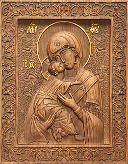 Икона резная Владимирская Икона резная Владимирская