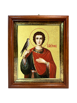 Икона "Трифон", св. мч., с золочением поталью, 09110-УЛ
