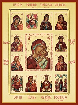 Икона Богородица Суздальская с золочением
