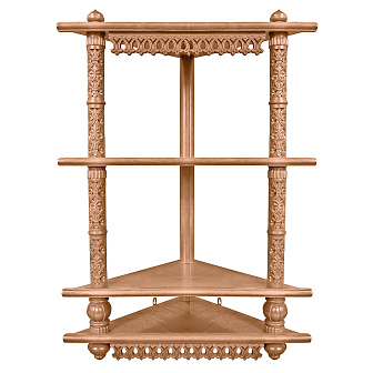 Полка для икон четырехъярусная угловая из дерева Полка для икон четырехъярусная угловая из дерева