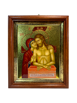 Икона Не рыдай Мене Мати золочение поталь