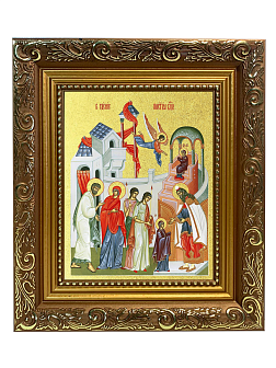 Икона "Введение во храм Пресвятой Богородицы" с золочением поталью, 05102-УЛ Икона "Введение во храм Пресвятой Богородицы" с золочением поталью, 05102-УЛ